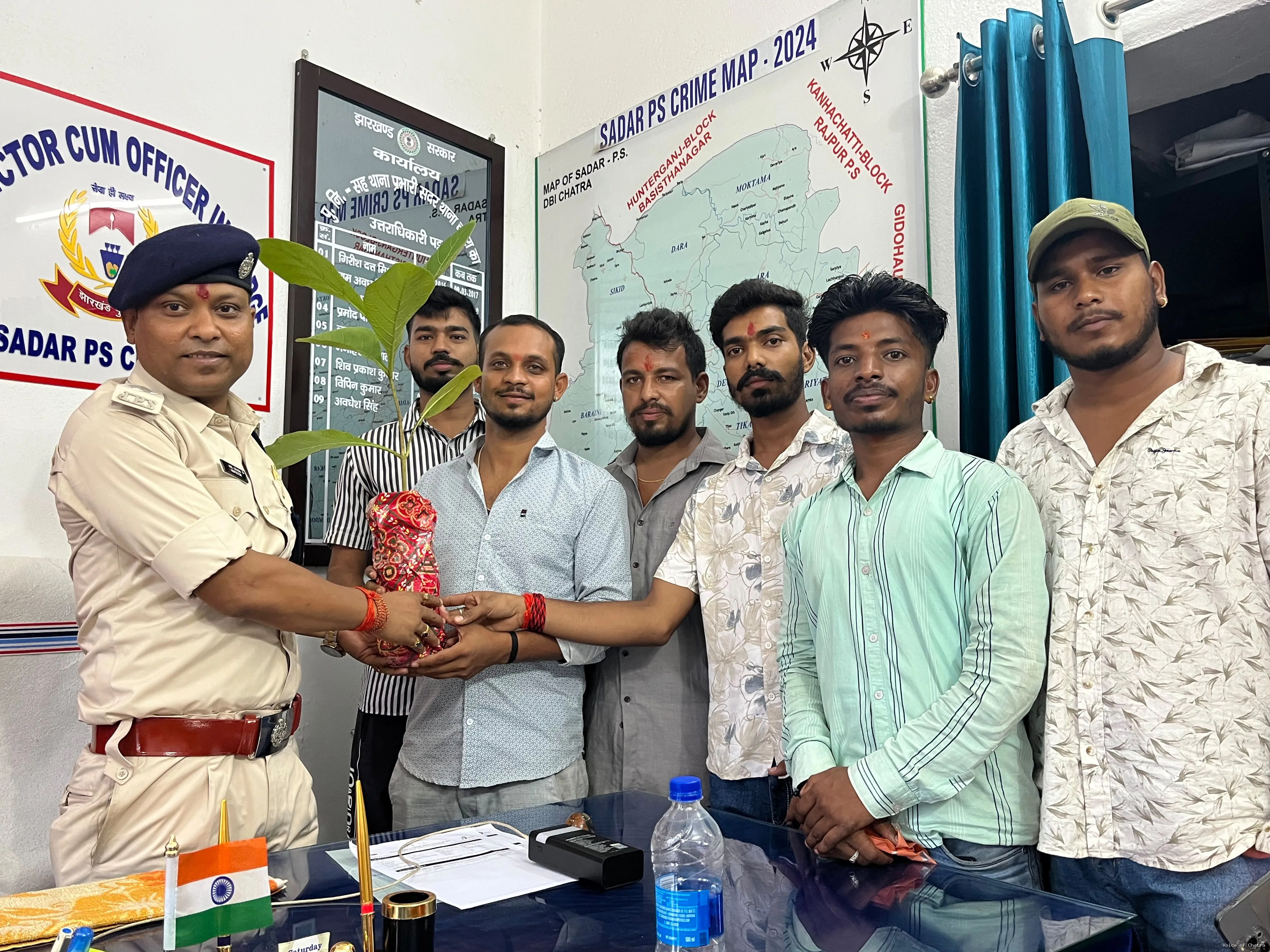 अभाविप ने किया थाना प्रभारी अनिल उरांव का स्वागत, बेहतर पुलिसिंग की जताई उम्मीद